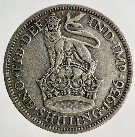 1936 George V Shilling Silver Coin | Fine Collectable Grade