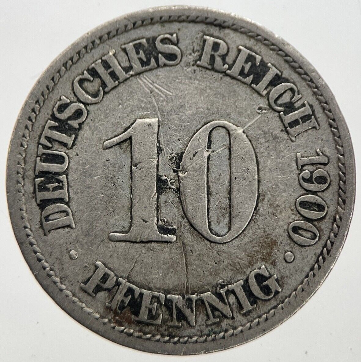 1900 Germany 10 Pfennig Coin | Collectable Grade | a7296