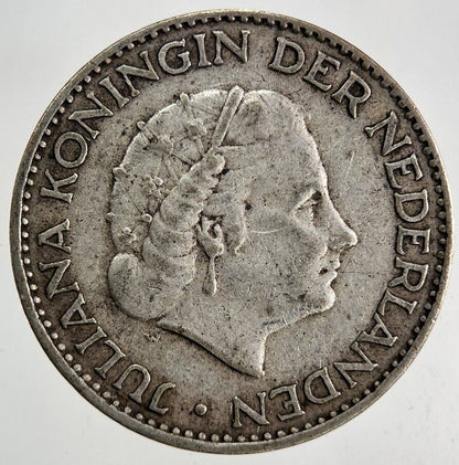 1955 Netherlands 1 Gulden Silver Coin | Fine Collectable Grade