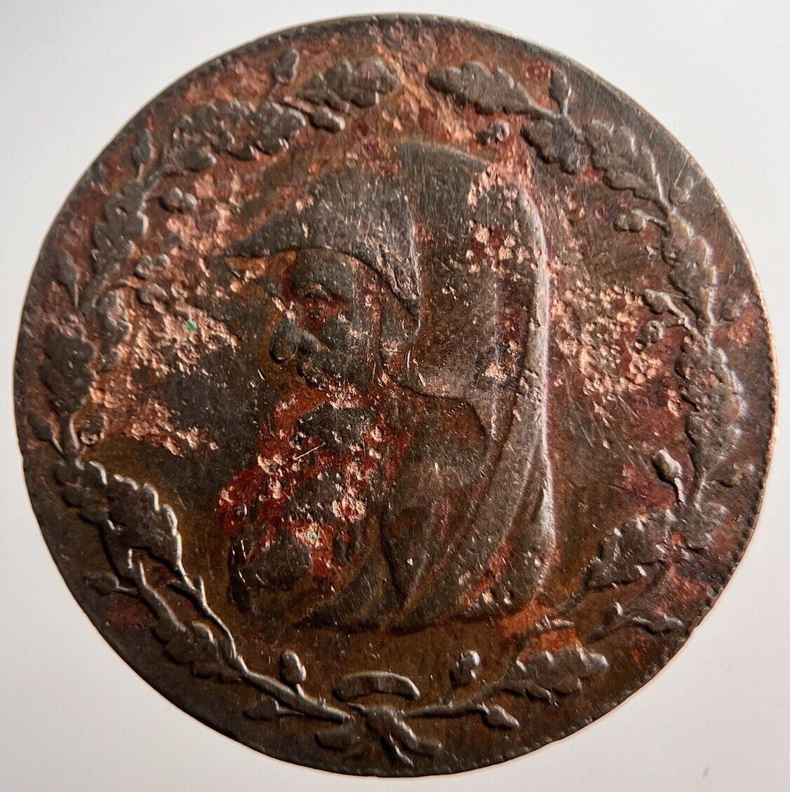 1791 Paris Miners Half - Penny Token Coin | Fine Collectable Grade | a3856
