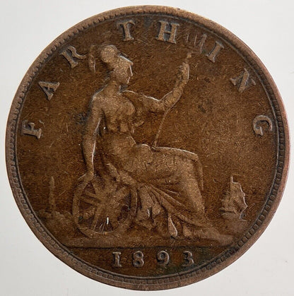 1893 Victoria Farthing Coin | Very High Grade | a5832