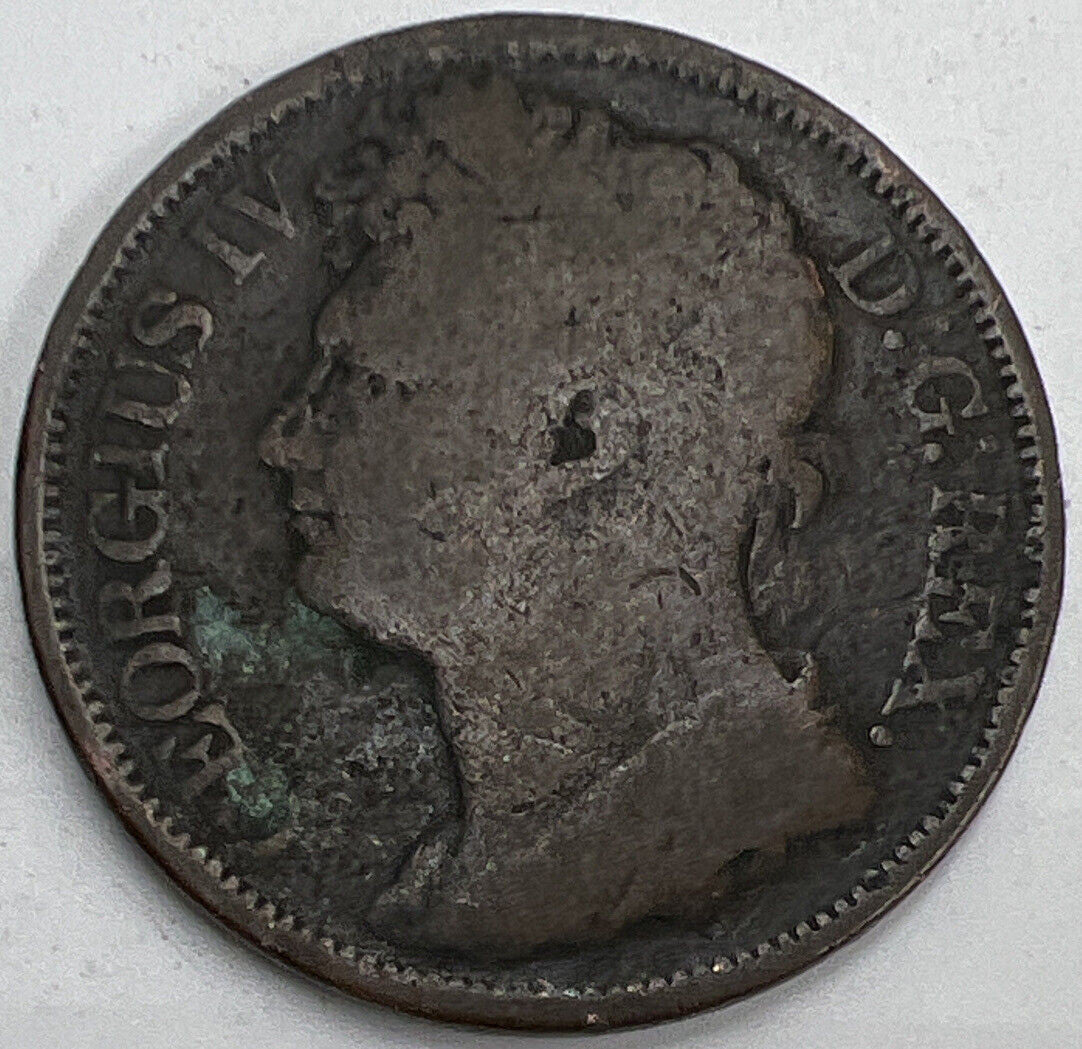 1822 Irish Hibernia Penny Coin | George IV | Collectable Grade | a818