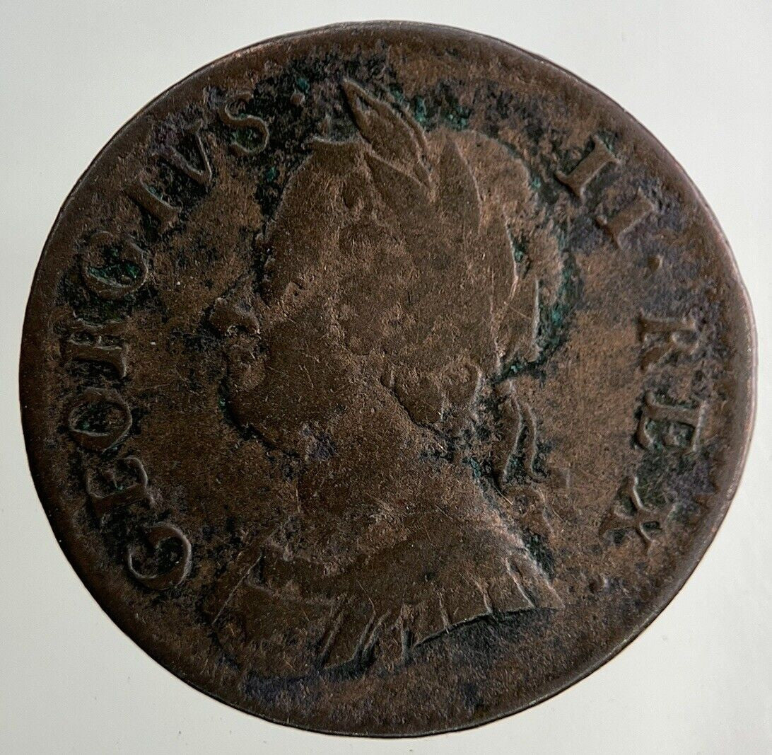 1754 George II 2nd Farthing Coin | Fine Collectable Grade