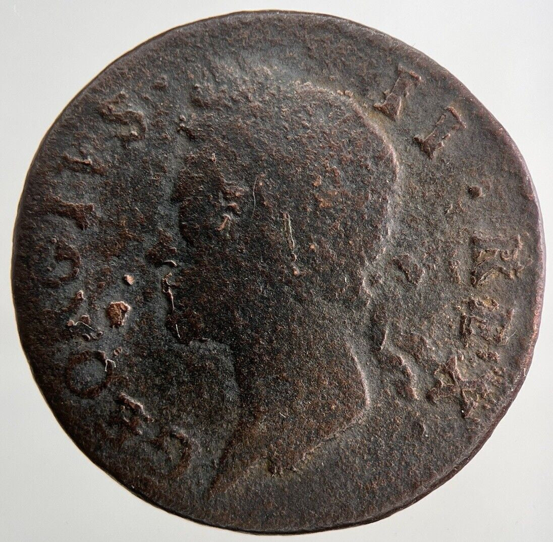1749 George II Hibernia Half-Penny Coin | Collectable Grade
