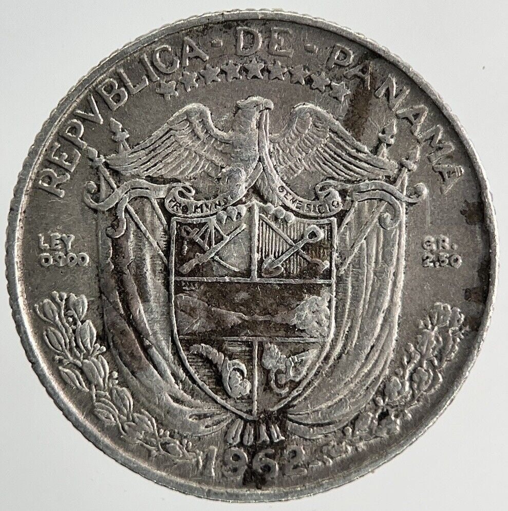 1962 Panama 1/4 Balboa Silver Coin | Fine Collectable Grade