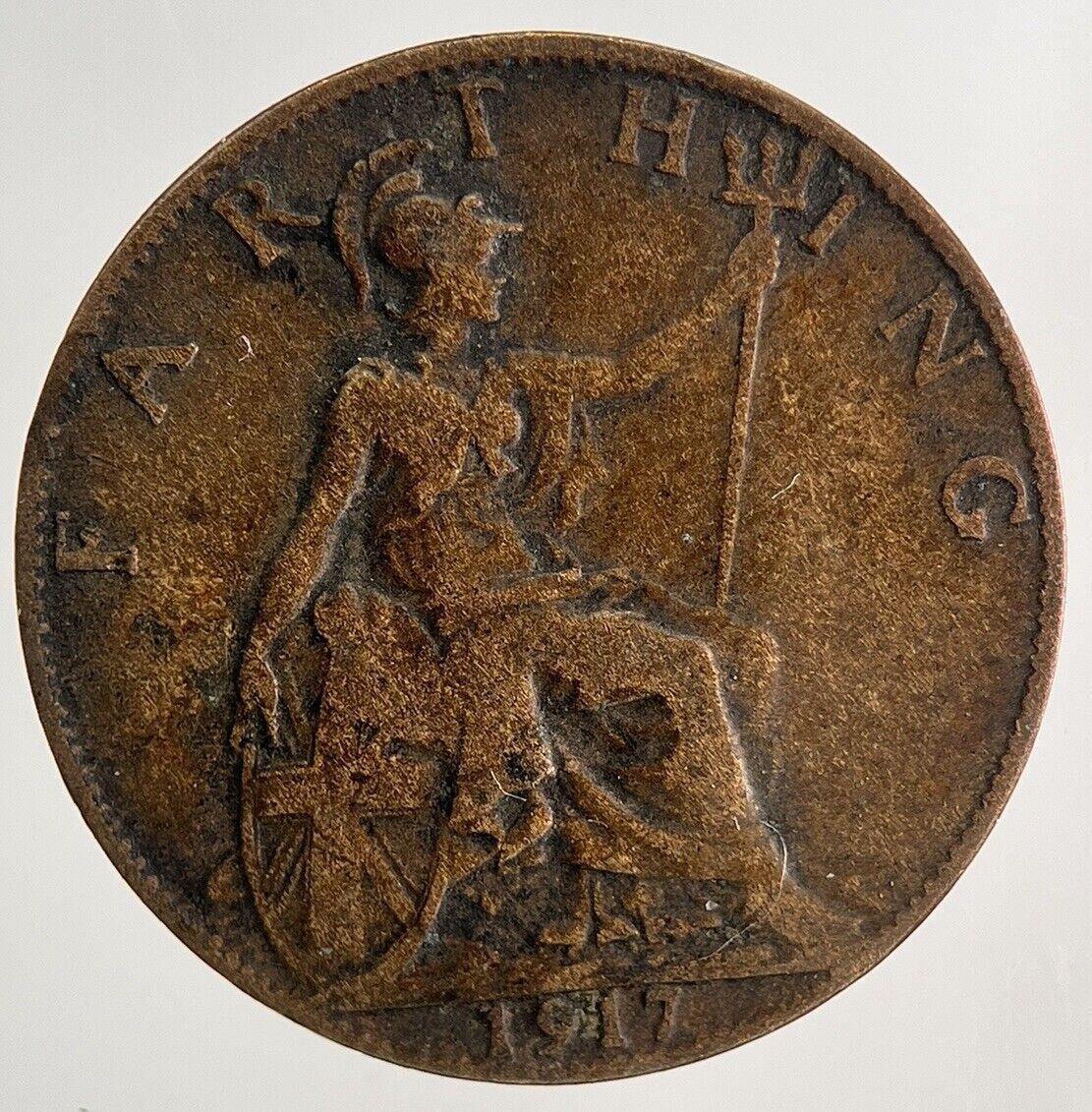1917 George V Farthing Coin | Fine Collectable Grade
