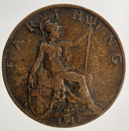 1917 George V Farthing Coin | Fine Collectable Grade