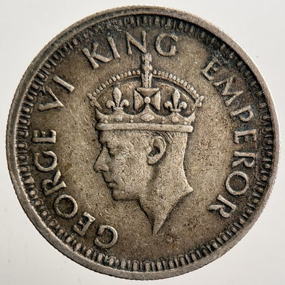 1944 India 1/4 Quarter Rupee Silver Coin | Fine Collectable Grade | a3509