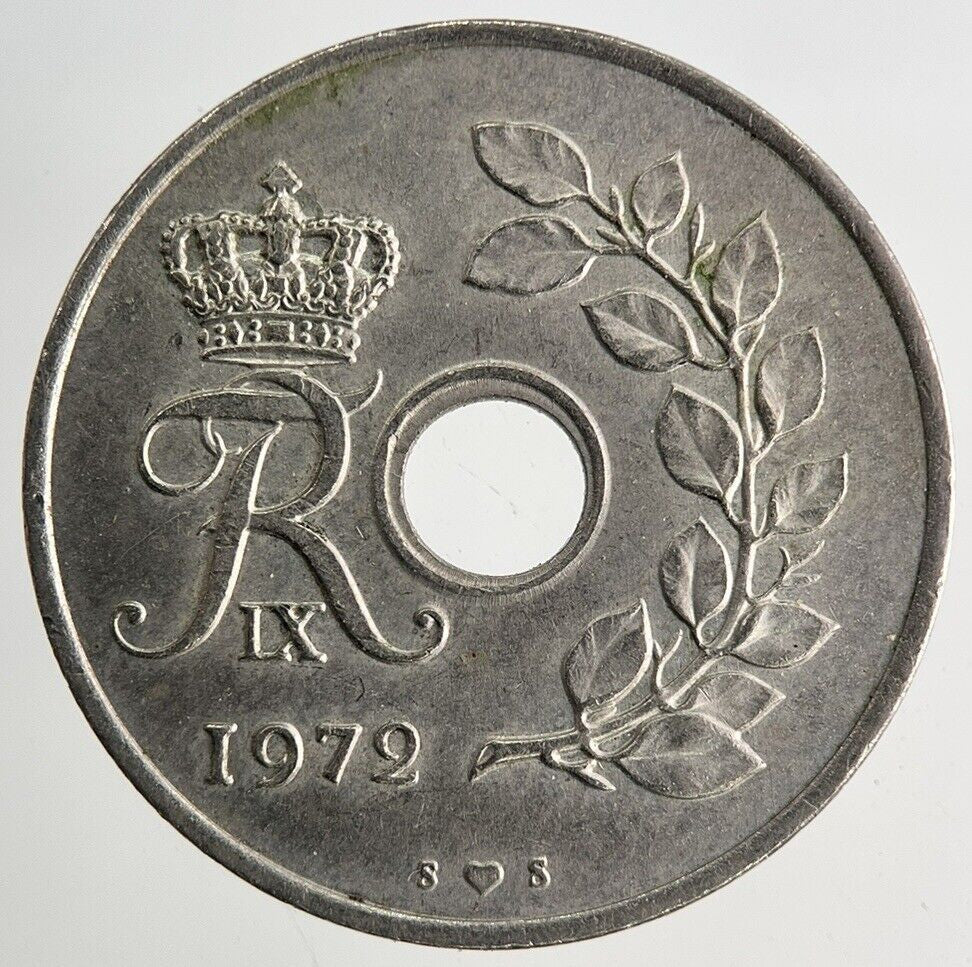 1972 Denmark 25 Ore Coin | Fine Collectable Grade