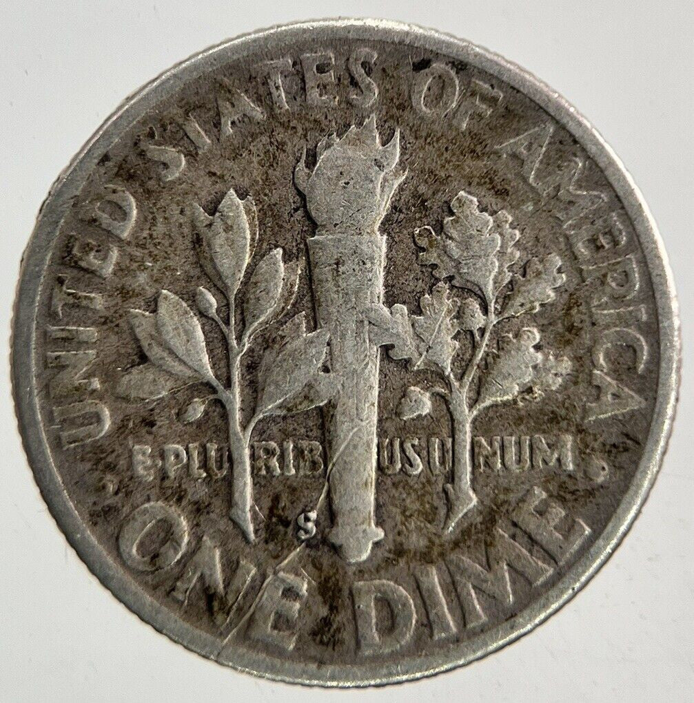 1946 - S US USA Roosevelt One Dime Silver Coin | Fine Collectable Grade
