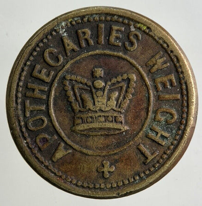 Apothecaries Weight 1 Drachm 3j Token Coin | Fine Collectable Grade