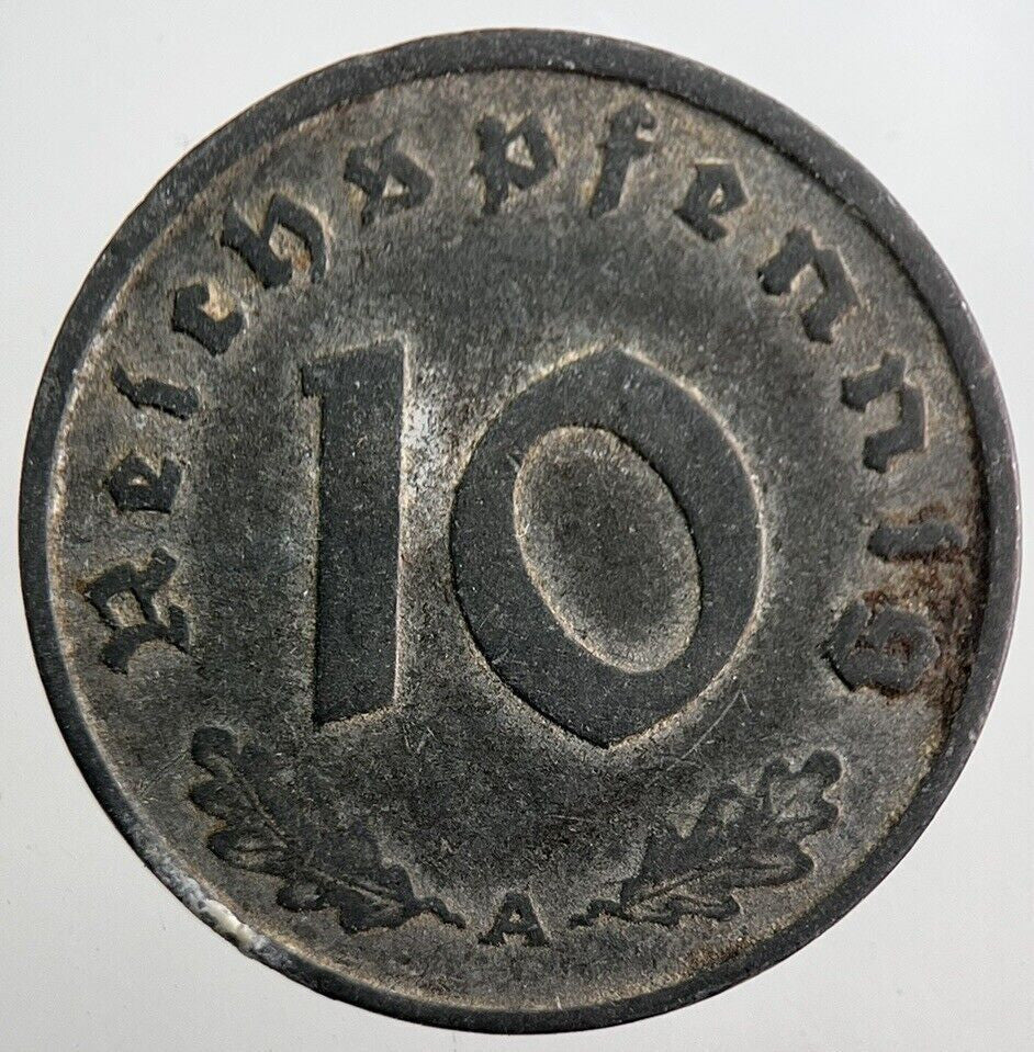 1943 - A Germany Nazi 10 Pfennig Coin | Very High Grade | a7880