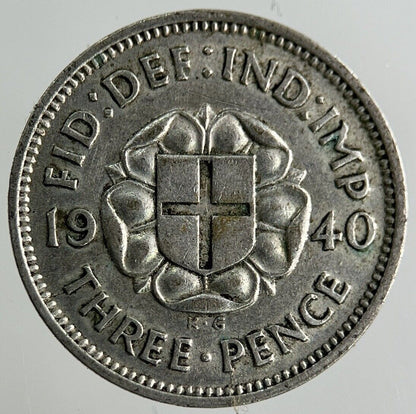 1940 George VI Threepence Silver Coin | Fine Collectable Grade