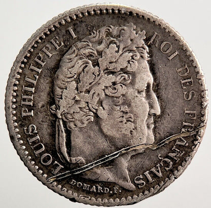 1845 France 25 Cent Silver Coin | Fine Collectable Grade | a3647