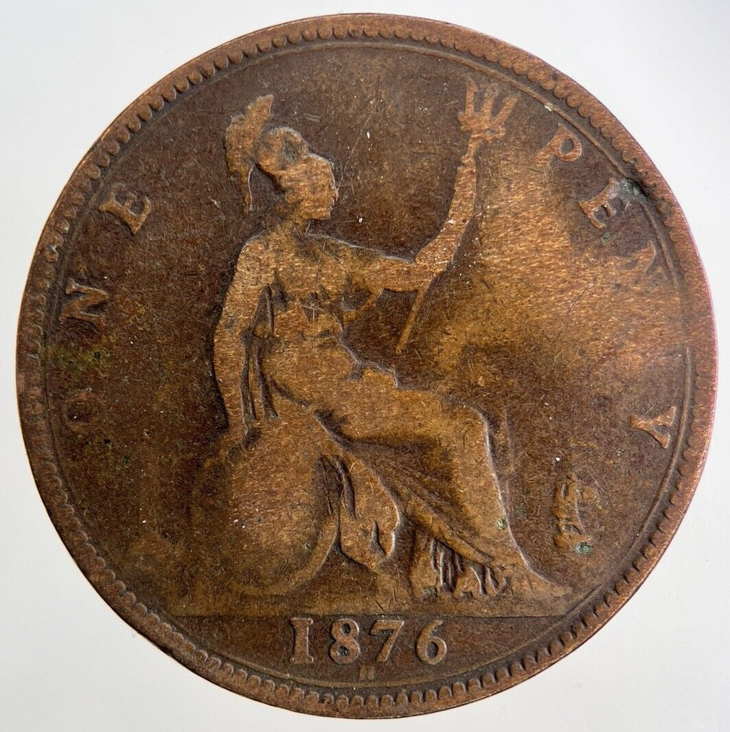 1876 - H Victoria One Penny Coin | Collectable Grade