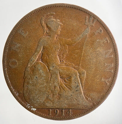 1914 George V One Penny Coin | Collectable Grade