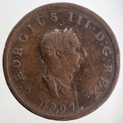 1807 George 3rd III Half - Penny Coin | Collectable Grade | a9899