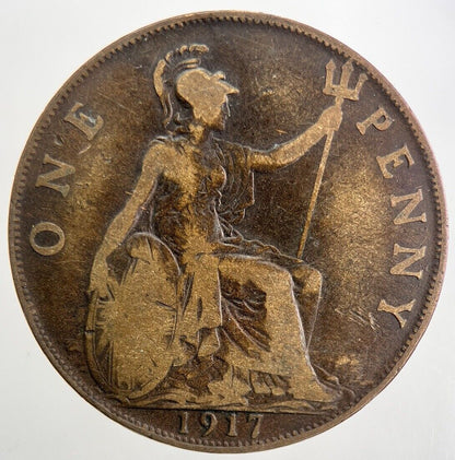 1917 George V One Penny Coin | Collectable Grade