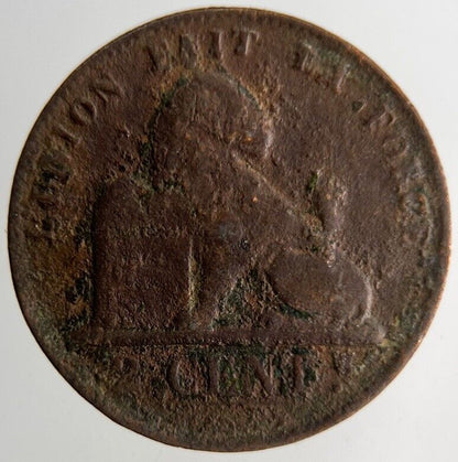 1870 Belgium 2 Cent Coin | Collectable Grade