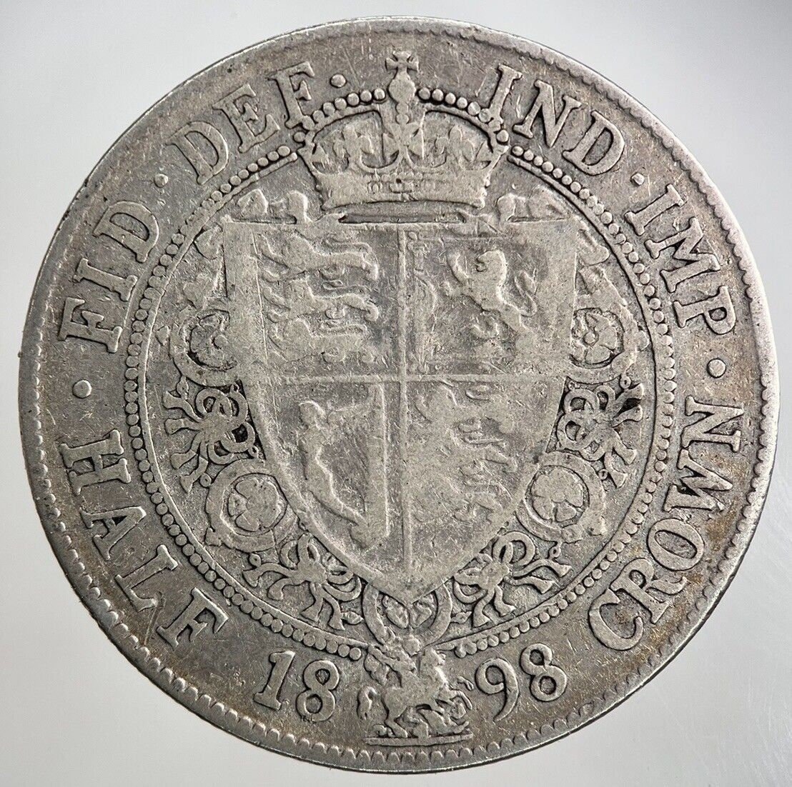 1898 Victoria Half - Crown Silver Coin | Collectable Grade