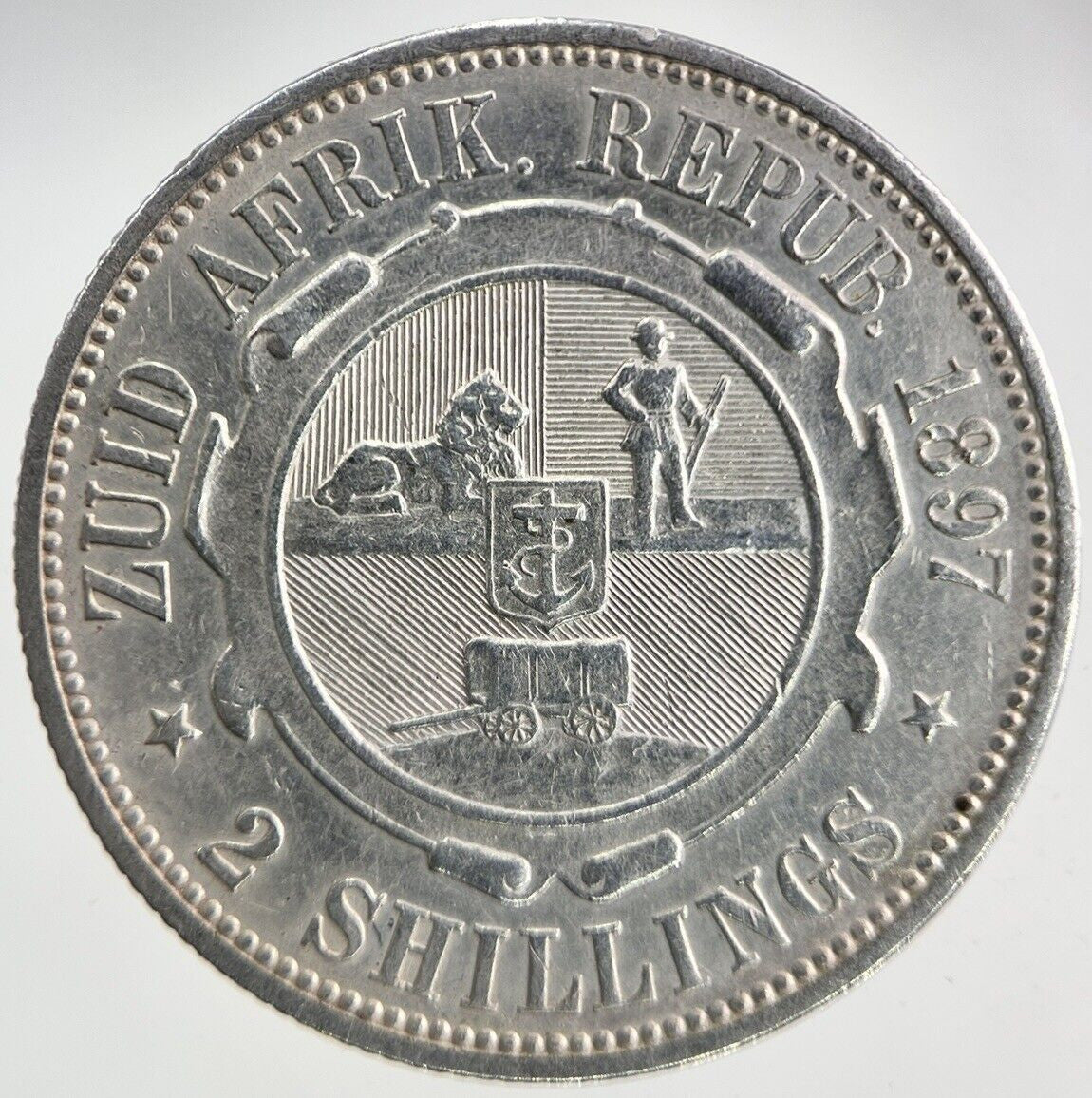 1897 South Africa Florin Silver Coin | Very High Grade