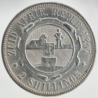 1897 South Africa Florin Silver Coin | Very High Grade