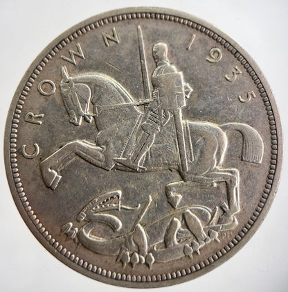 1935 George V Crown Silver Coin | Fine Collectable Grade | a4834