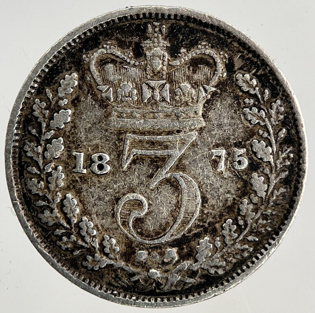 1875 Victoria Threepence Silver Coin | Fine Collectable Grade