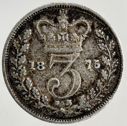 1875 Victoria Threepence Silver Coin | Fine Collectable Grade