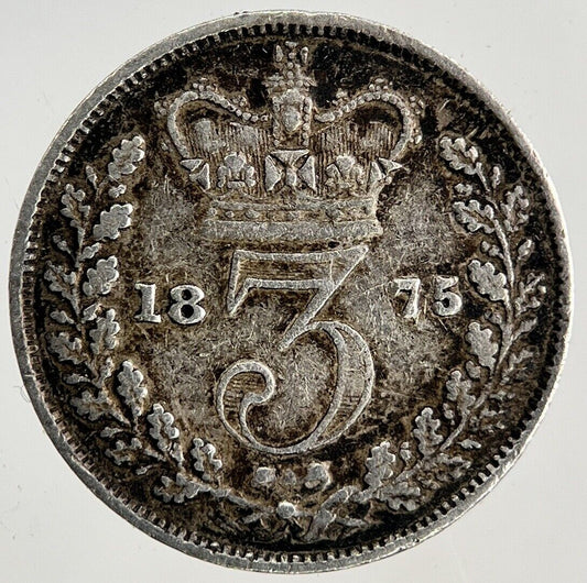 1875 Victoria Threepence Silver Coin | Fine Collectable Grade