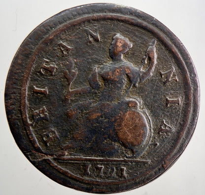 1721 George I 1st Half - Penny Coin | Fine Collectable Grade | a6037