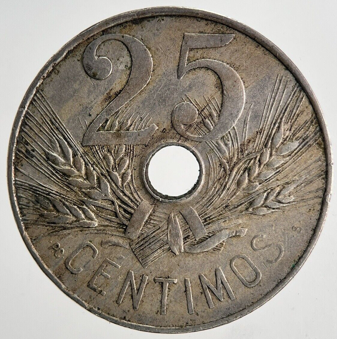 1925 Spain 25 Cents Centimos Coin | Fine Collectable Grade | a6663