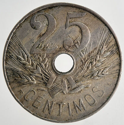 1925 Spain 25 Cents Centimos Coin | Fine Collectable Grade | a6663