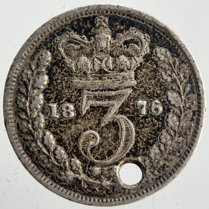 1876 Victoria Threepence Silver Coin | Collectable Grade | a4603