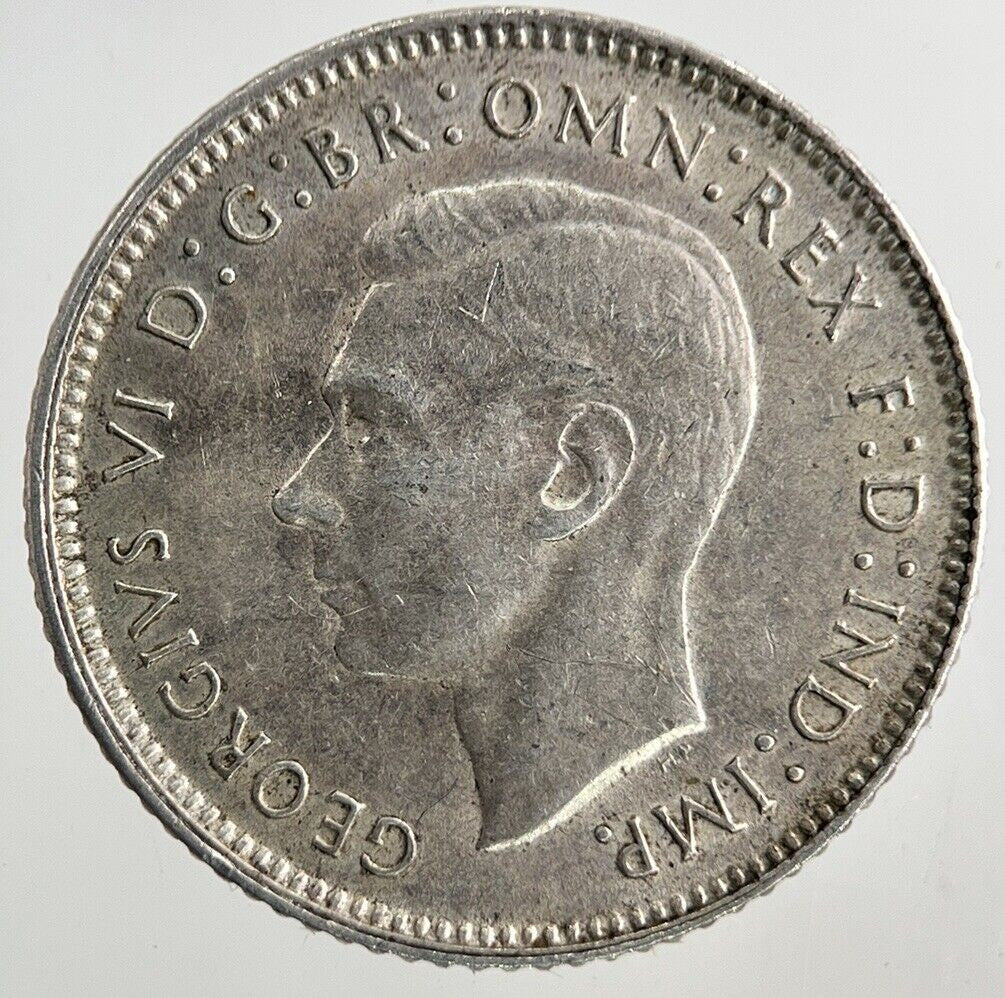 1944 - S Australia Sixpence Silver Coin | Fine Collectable Grade