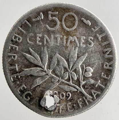 1909 France 50 Centimes Silver Coin | Collectable Grade