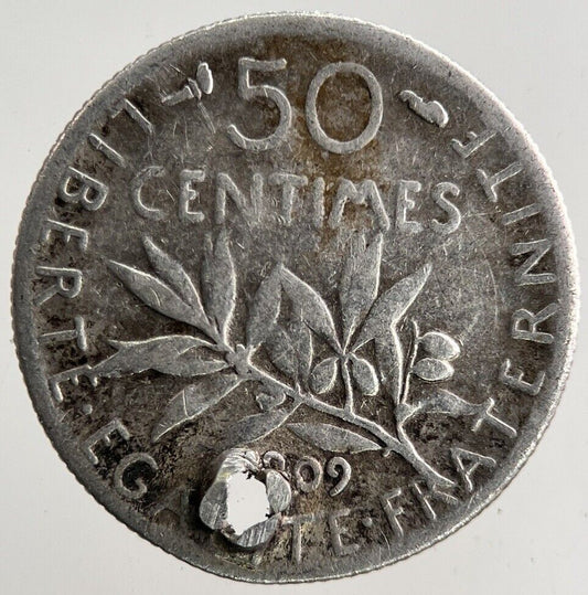 1909 France 50 Centimes Silver Coin | Collectable Grade
