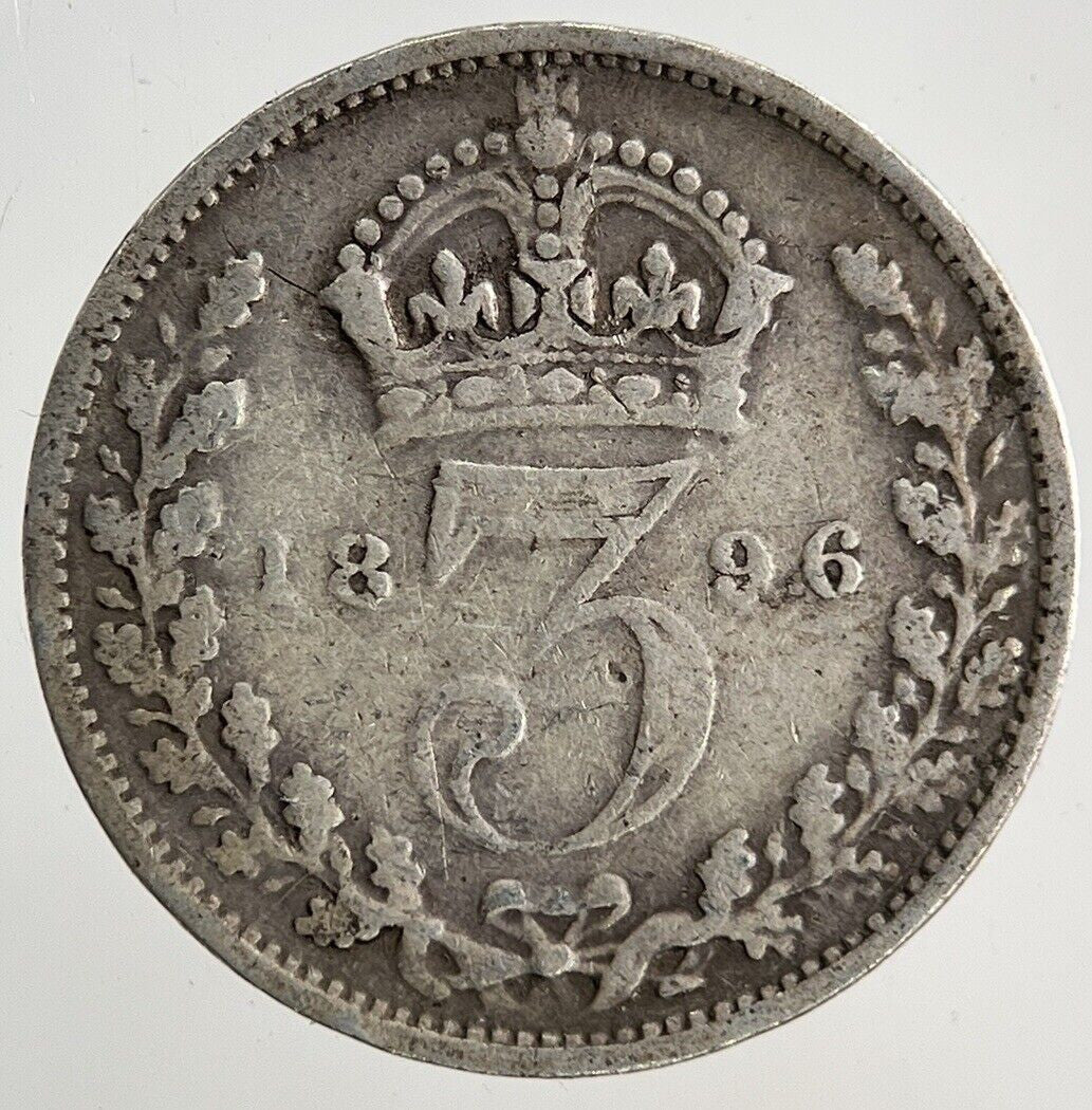 1896 Victoria Threepence Silver Coin | Collectable Grade