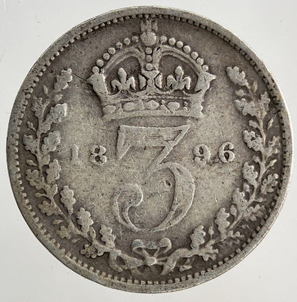 1896 Victoria Threepence Silver Coin | Collectable Grade