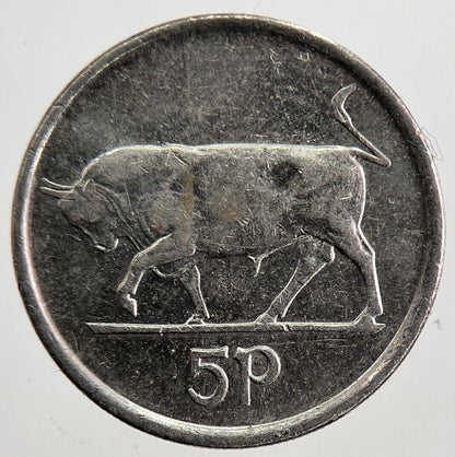 1996 Irish Bull 5p 5 Five - Pence Coin | Very High Grade | a7018