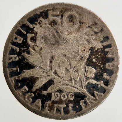 1900 France 50 Centimes Silver Coin | Fair Grade
