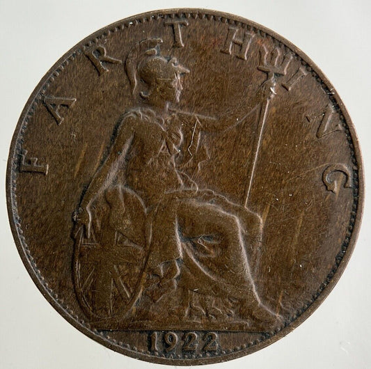 1922 George V Farthing Coin | Fine Collectable Grade