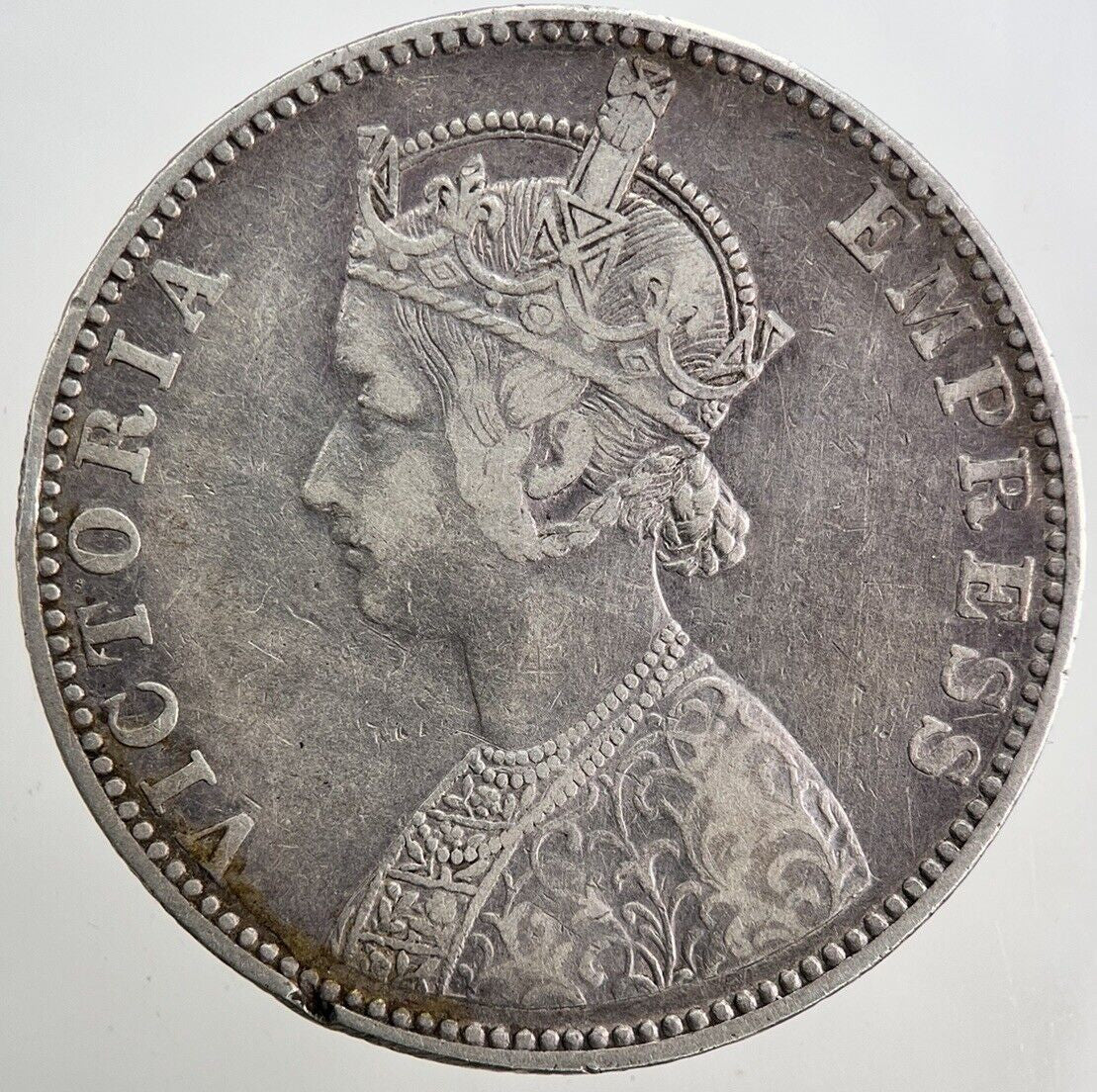 India Bikanir State One Rupee Silver Coin | Very High Grade | a5313