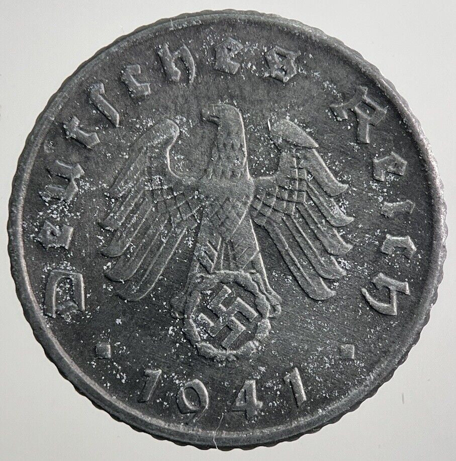 1941-A Germany Nazi 5 Pfennig Coin | Fine Collectable Grade | a3928