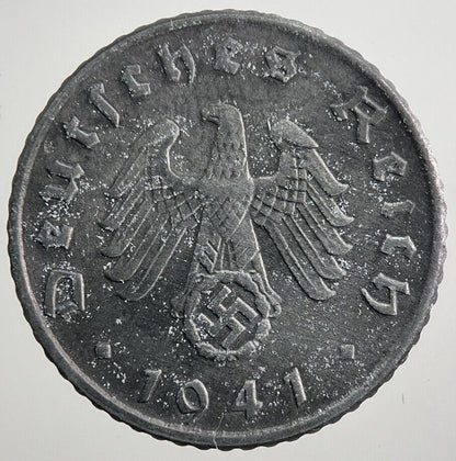 1941-A Germany Nazi 5 Pfennig Coin | Fine Collectable Grade | a3928
