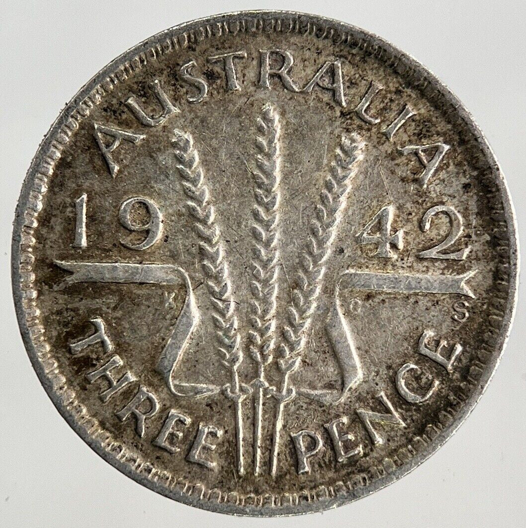 1942 - S Australia Threepence Silver Coin | Fine Collectable Grade