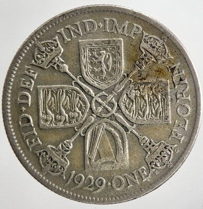 1929 George V Florin Silver Coin | Fine Collectable Grade