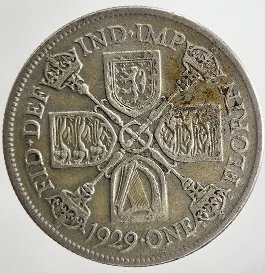 1929 George V Florin Silver Coin | Fine Collectable Grade