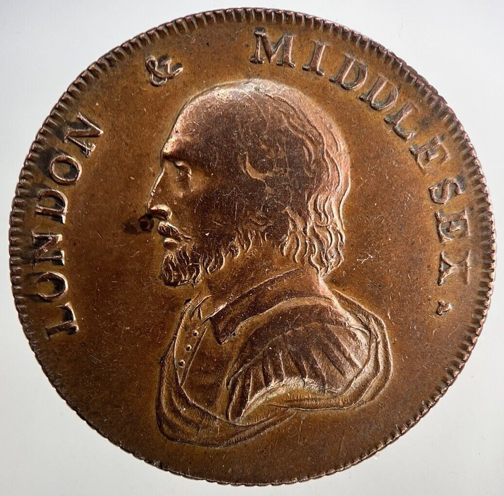 1792 London & Middlesex Half-Penny Token Coin | Very High Grade | a9513