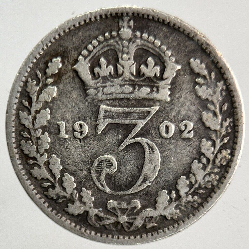 1902 Edward VII Threepence Silver Coin | Collectable Grade